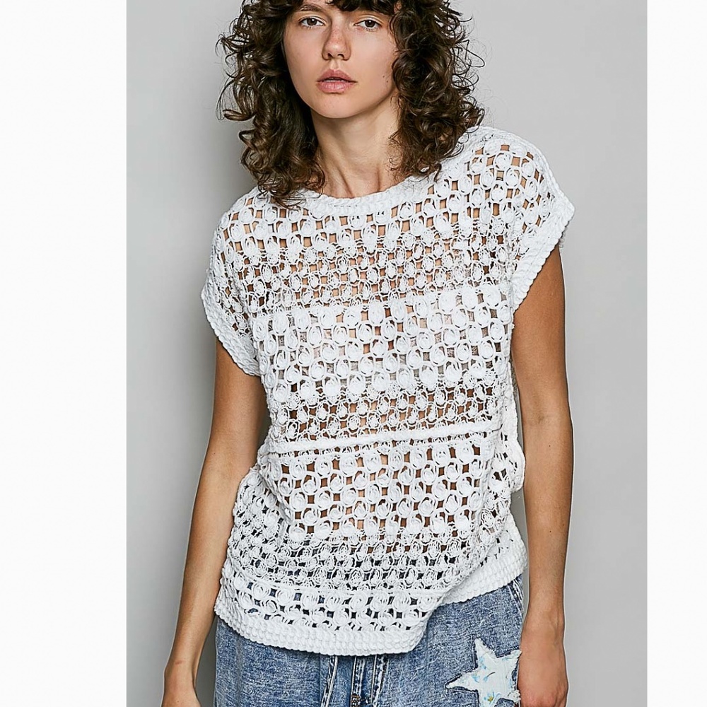 💲POL “ Pam ”  POL Sleeveless Crochet top 40